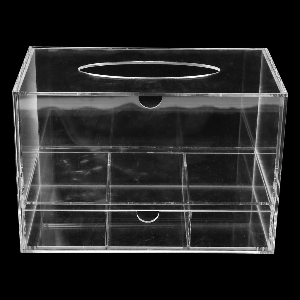 Transparente Acryl-Taschentuchaufbewahrungsbox Wimpernverlängerung Kosmetikaufbewahrungsbox mit Schublade