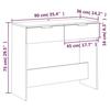 VidaXL Table console noir 90x36x75 cm bois d'ingénierie 811332