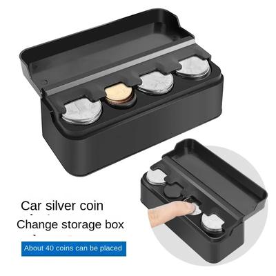 Car Change Organizer Creative Storage Coin Wallet Storage Box Coin Organizer Moeda 4 Compartment Car Interior Storage