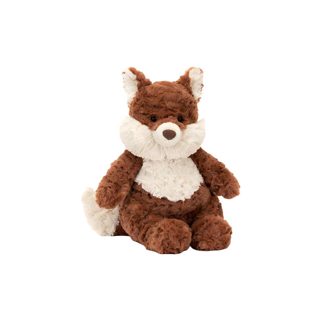 JELLYCAT Mortimer Fox White Brown Doll Plush Figure Sitting 22cm Height