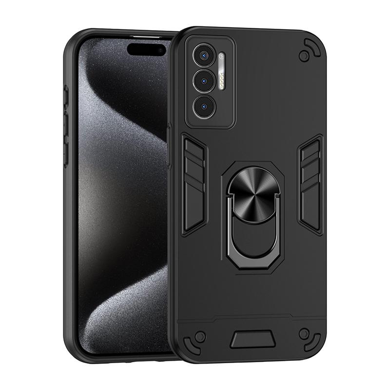 Luxury Armor Shockproof Phone Case For Tecno Pova 3 4 Pro Pova 5 Pro For Tecno Pova 6 Pro Car Magnetic Ring Holder Back Cover