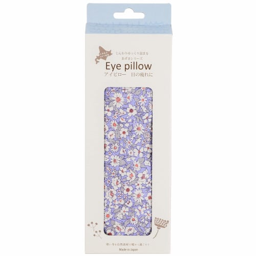 Koji Company Eye Mask, Azuki Bean Eye Pillow, Hot Flower, Made In Japan, Floral Print, Purple, 187405