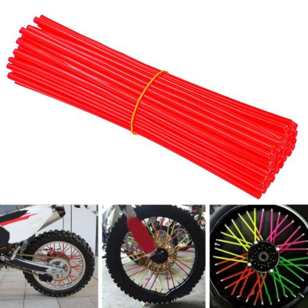 72pcs Bicycle Spoke Skins Decorative Cool Universal Spoke Wrap Cover for Mountain Dirt Kids Bike