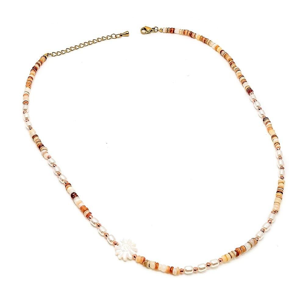 Aloha Mother-of-Pearl Chip Bead Necklace