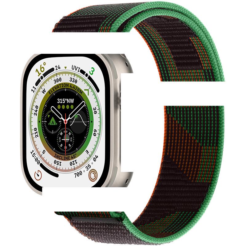 Apple Watch Ultra 10/9 Nylon Woven Velcro Trail Loop Strap