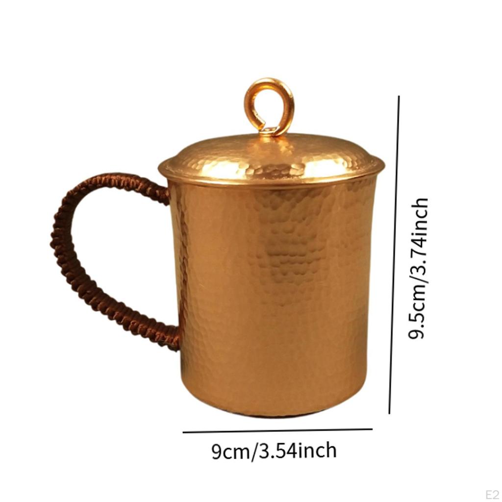 Tea Jug Copper Coffee Mug 500ml with Handle Practical Portable Water Cup for