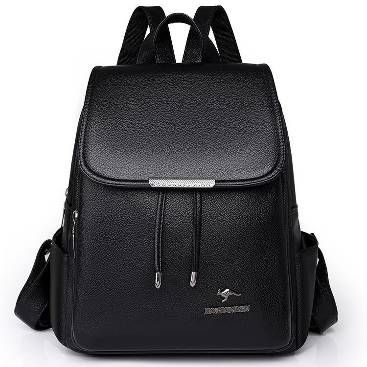 Women's 2024 Soft PU Leather Small Backpack: Versatile Fashionable Shoulder Bag