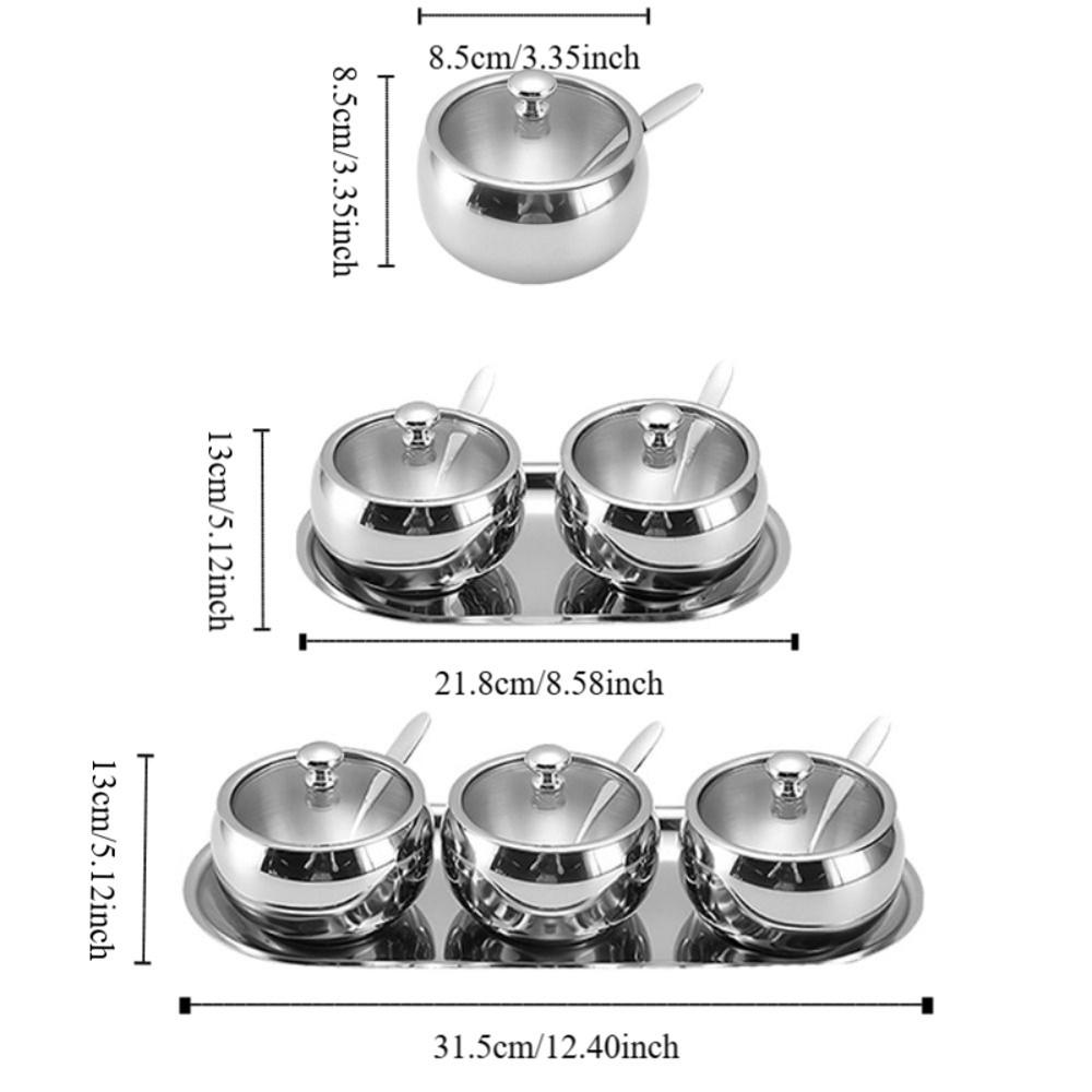 Feuchtigkeitsdichter Gewürzbehälter 304 Edelstahl Gewürzbehälter Langlebiger Gewürztank Restaurant
