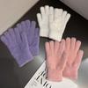 Simple Colorful Thermal Gloves With Faux Fur Lining For Winter Wear