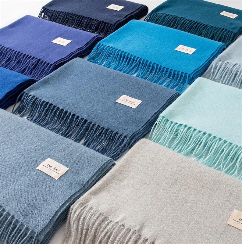 Cashmere Scarves for Women  Winter Shawls Warm Wraps Lady Pashmina Solid Print Blanket Scarf Neck Headband Hijabs Stoles