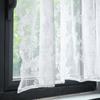 Internet Celebrity White Lace Wave Curtain, Pastoral Small Curtain Partition Short Curtain Free Punching Bay Window Half Curtain