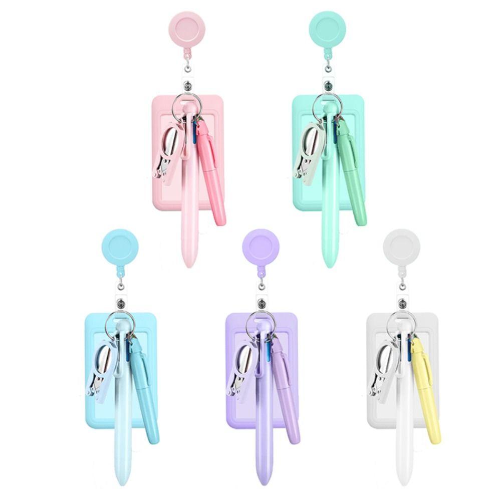 Multifunction Nurse Pen Set 6-in-1 Ballpoint Pen New Foldable Scissors  Nurse Badge Accessories