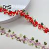 15 Yards Blommig Spetskantband Polyester Broderad Spetsapplikationsremsa Blommig Spetsband Sytyg för DIY-hantverk Bröllopsdekorationer