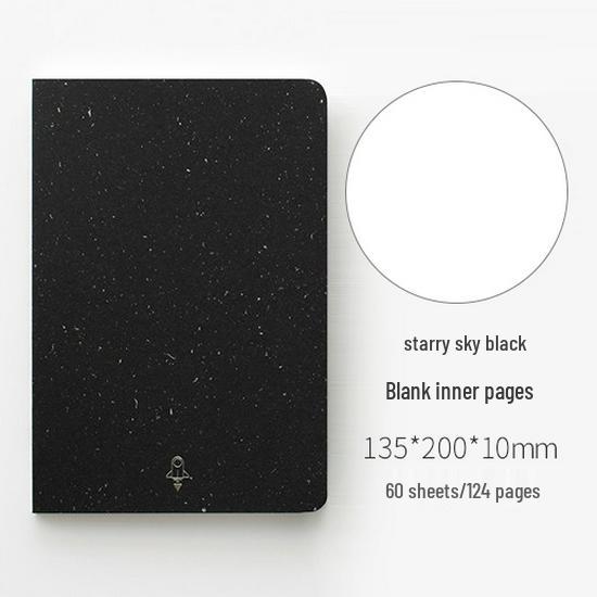 Inspiration Day & Night Starry Sky Planner: Retro Nude Binding Notebook with Lined, Blank, and Dot Grid Pages