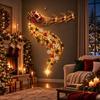 Christmas Magic Trail Wall Light-Led Glowing Christmas Scene Wall Decoration Santa Sleigh Reindeer Hanging Decoration For Party