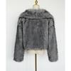 Women's Autumn and Winter New Imitation Fur Jacket Top, Women's Artificial Fur Short Plush Jacket