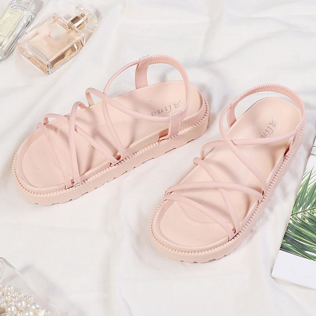 Womens Colorful Sandals Women'S Thick Bottom Fairy Beach Flat Sandals SandáLias Femininas