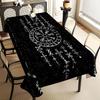 Viking Mystical Rune Rectangle Tablecloth Table Decor Reusable Scandinavian Kitchen Dining Tablecloth Holiday Party Decor