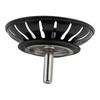 Kitchen Sink Strainer Stopper Stainless Steel Black Kitchen Basin Sink Strain Drainer Replacement Drain Waste Filter Floor Drain