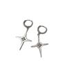 Silver Series Light Luxury Zircon Earrings Women'S Niche Design Style Simple And Versatile Fashion Sense Ear Clip Ear Buckle