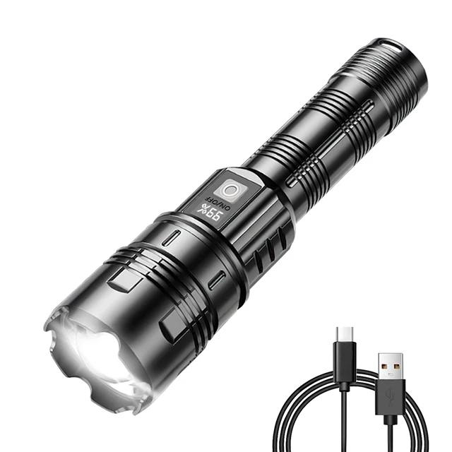 Ultra-bright LED Flashlight Portable Rechargeable Lamp Built-in Battery for Outdoor Waterproof Camping Emergency Tactical Torch