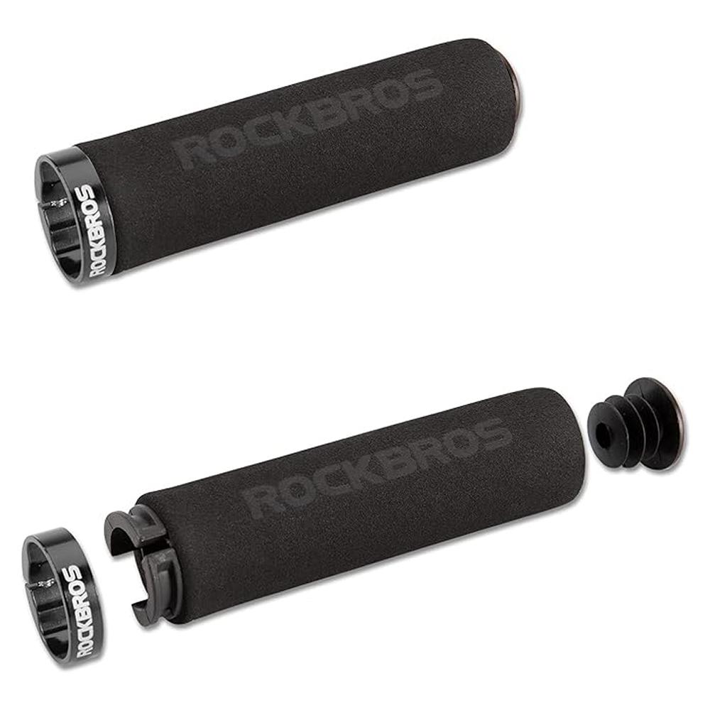 Bicycle handlebar grips, black sponge grips