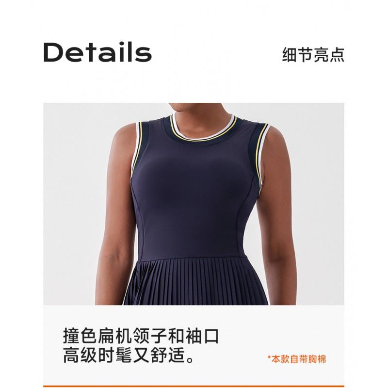 Womens Athletic Tennis Dress With Built-in Shorts Breathable Yoga Skirt Golf Running Fitness