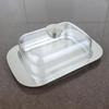 Stainless Steel Butter Dish Cake Dessert Bread Serving Tray Buffet Food Container Furit Salad Steak Storage Box with Cover