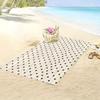 Minimalist Black Polka Dots Oversized Beach Towel, Soft Quick Dry Microfiber for Pool Travel Spa