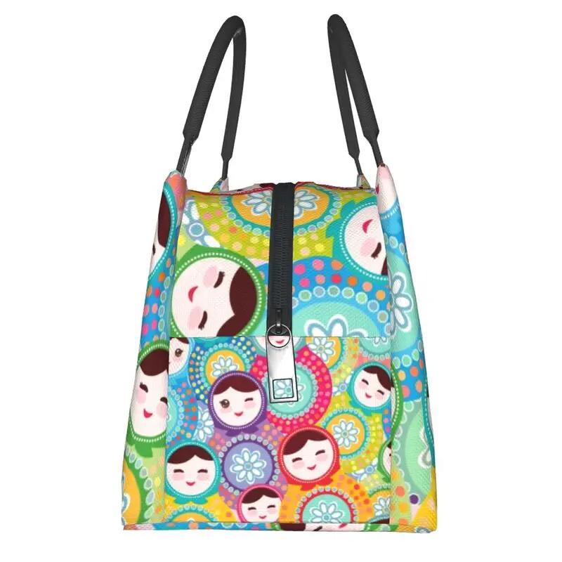 Borse Pranzo Matrioska Russe Personalizzate Borsa Termica Isolante Calda da Donna per Lavoro Picnic o Viaggio