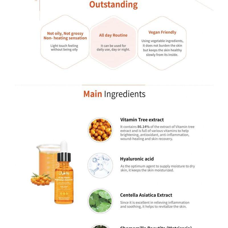 jumiso Vitaminaufhellendes und ausgleichendes Gesichtsserum für den ganzen Tag