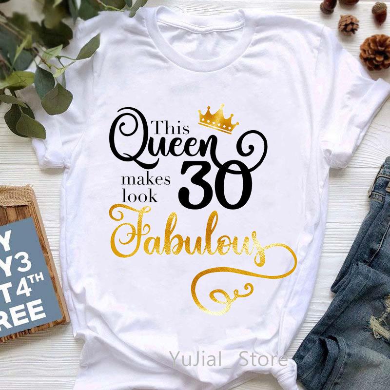 Europe and The United States Womens 50th Birthday Blouse Half Sleeve A Generation of Hair Tshirt Crewneck Tshirt Women Tops