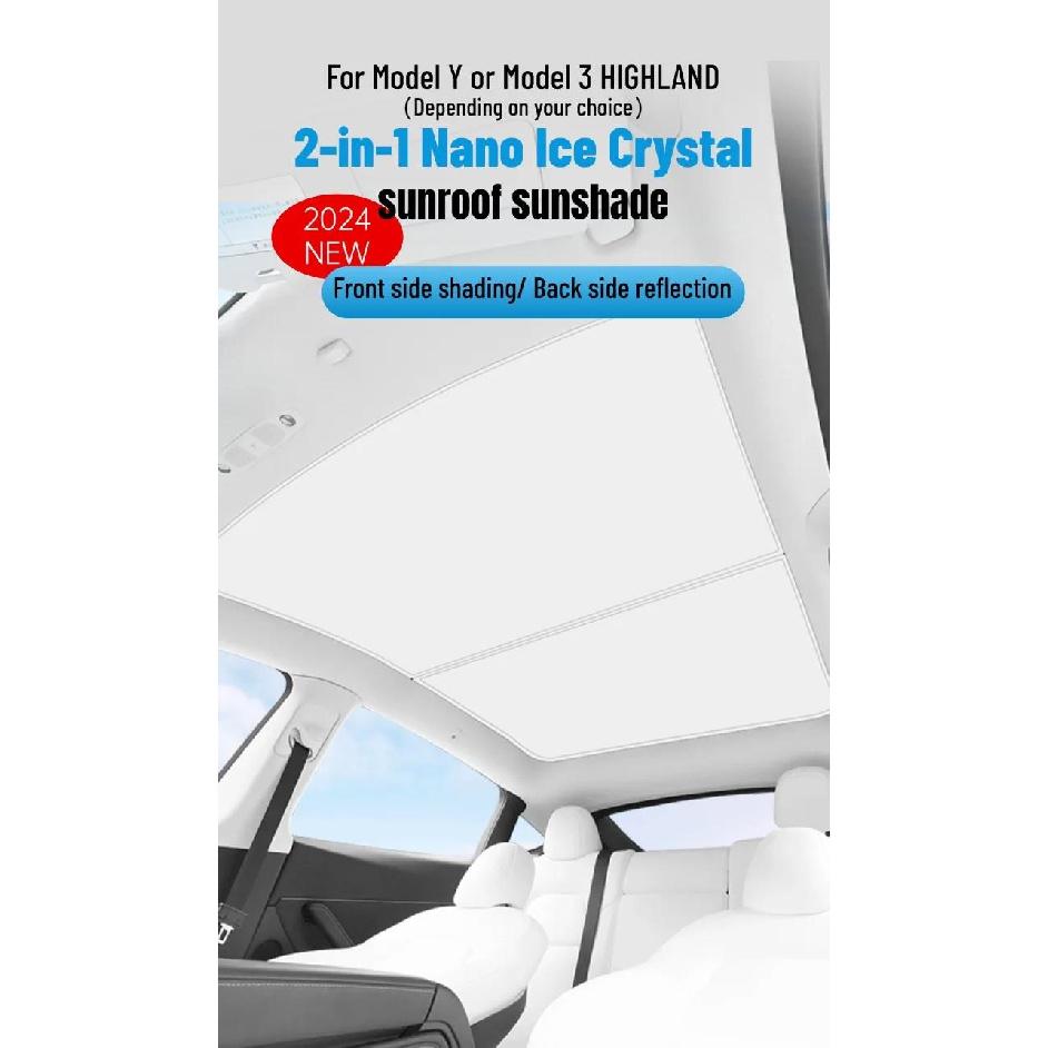 Roof Sunshades for Tesla Model Y 2025 Juniper Model 3 Sunroof Shade Sunshade Roof Sun Shade for 2024-2025 Tesla Model 3 HighlandWindshield Sunshades