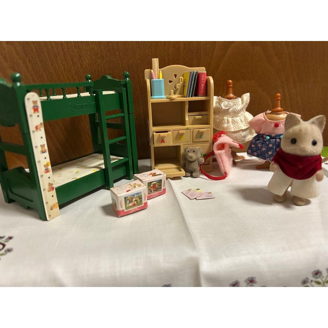 Used Sylvanian Families Bunk Bed Furniture Accessory Set [Discontinued Item]