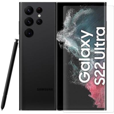 Displayschutzfolie - Yuan Yuan - Samsung Galaxy S22 Ultra - Gebogenes gehärtetes Glas - 9H Härte - Ultradünn