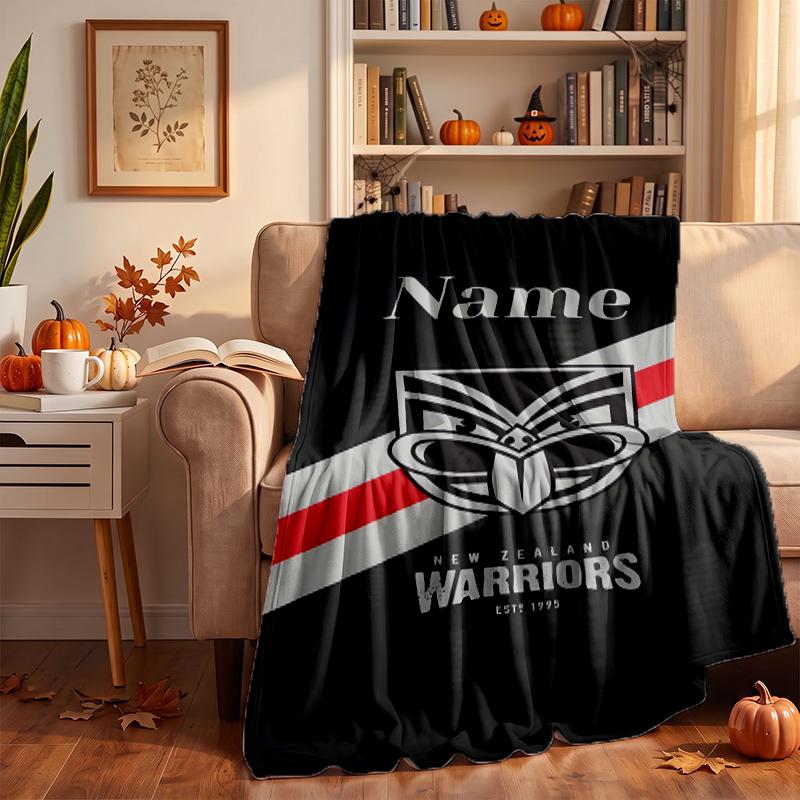 New Zealand Warriors Custom Flannel Blankets Soft Warm Cozy Throws for Home Decor Holiday Gifts