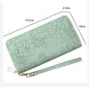 Long Zipper Clutch Bag, Enlarged Mobile Phone Bag, Embossed Design, Large Banknote Clip, Simple Women's Wallet Tide