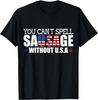 Funny USA Patriotism Sarcastic American Sausage Food Humor Gift Unisex T-Shirt