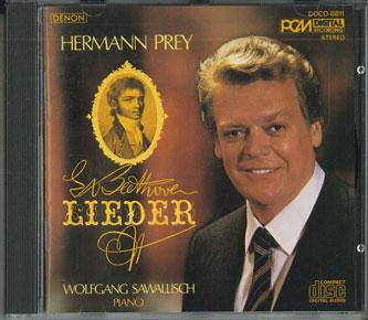 

CD HERMANN PREY - Beethoven Lieder COCO6811 COLUMBIA Japan Obi Classical Used