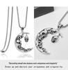 Xiwier Retro Gothic Moon Skull Necklace - Unique European & American Halloween Design
