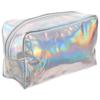 Cosmetic Bag Hand Makeup Pouch for Storage 1Pcs Silver Waterproof Organizer