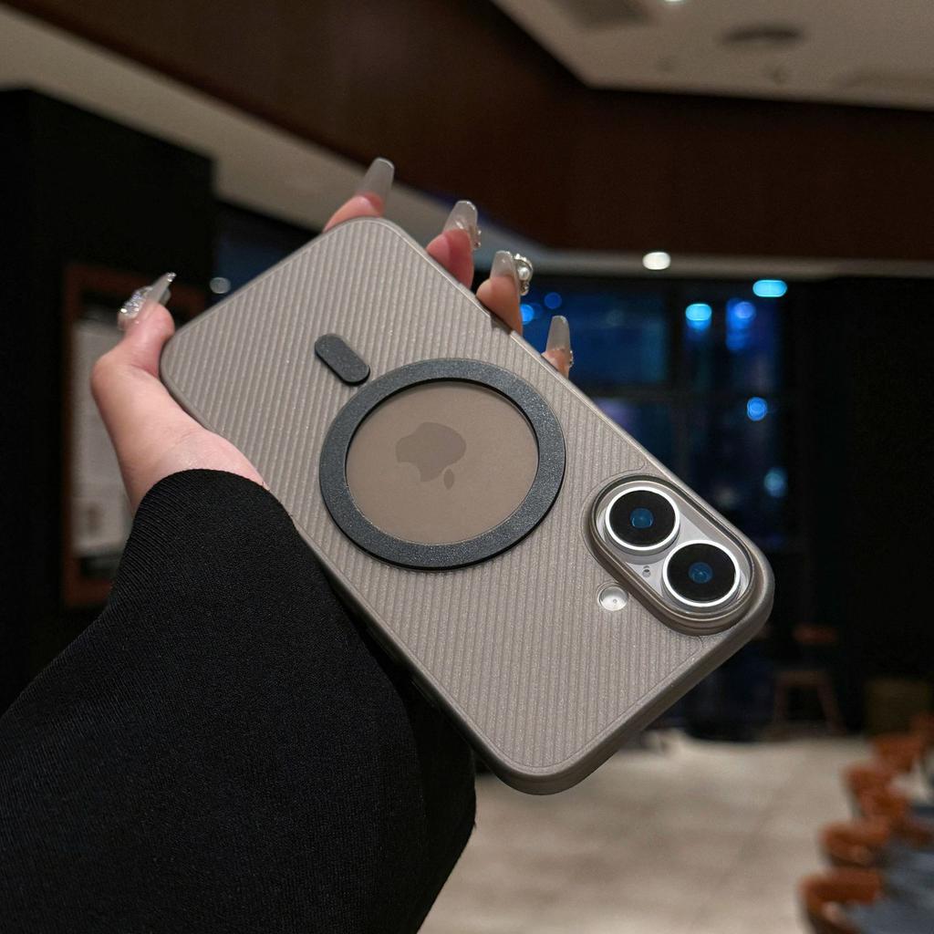 Suitable for Apple Iphone16 Ultra-thin PP Striped Phone Case, Apple 15promax Does Not Turn Yellow, 14 Magnetic Heat Dissipation