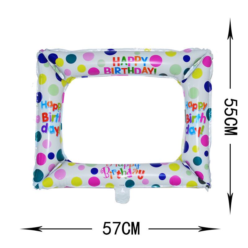 Diy Photo Frame Balloon Birthday Party Decoration Aluminum Film Balloon Graduation Scene Arrangement Props Atmosphere Arrangement