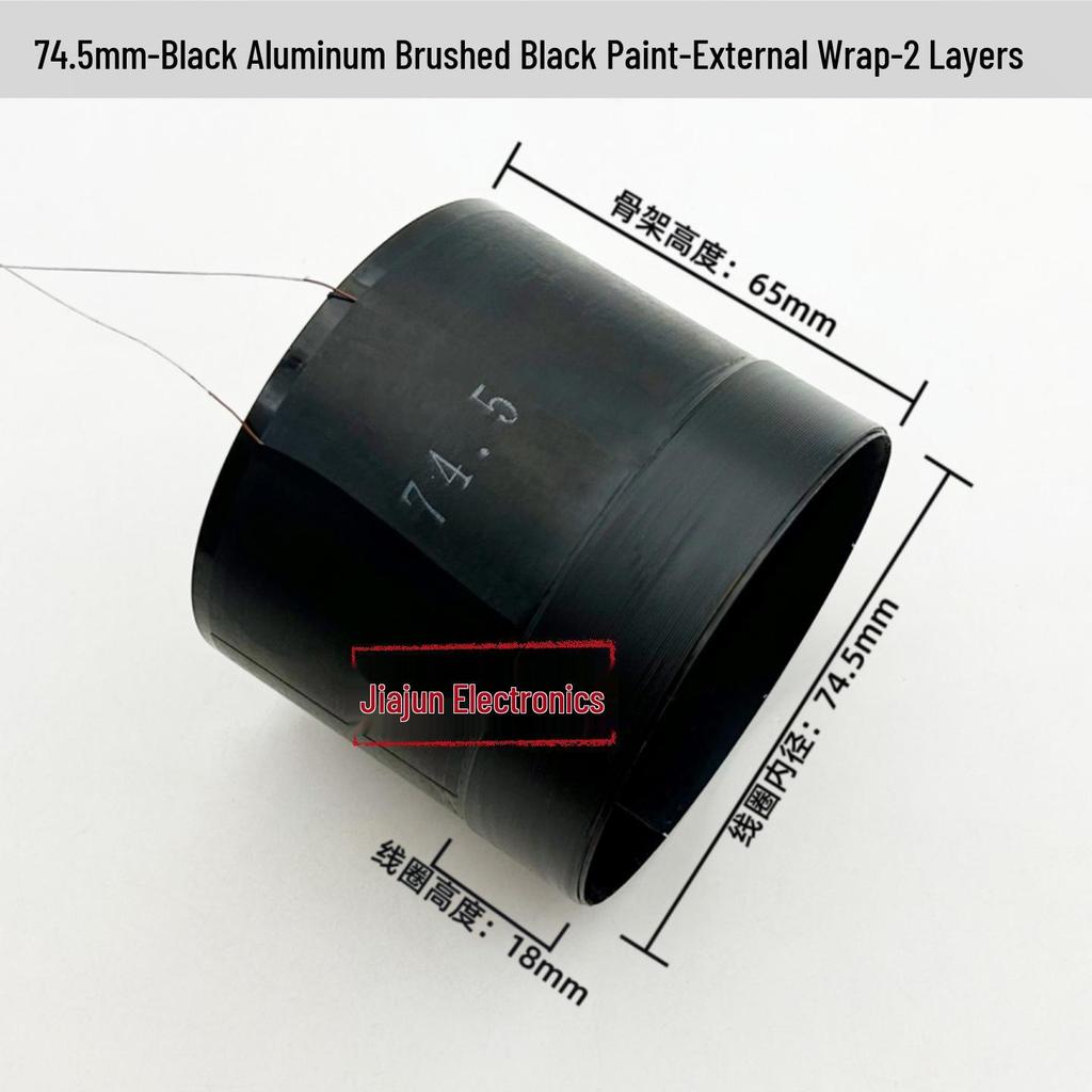 Black Aluminum Woofer Voice Coil Repair Kit - Core Wire: 25-125, Coil Sizes: 65.5mm, 75.5mm, 99.5mm
