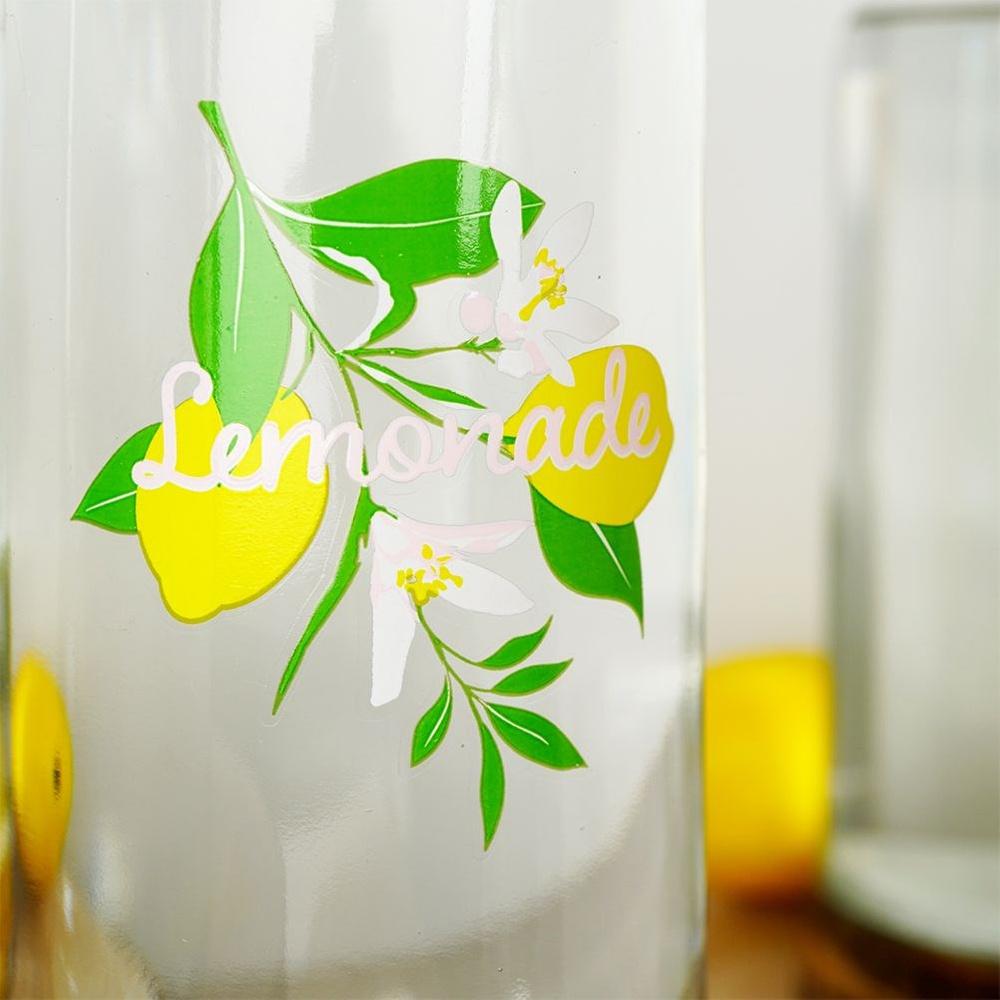 Glass Bottle with Cork for Lemonade, Liqueur, Wine, Juice, Water 1L
