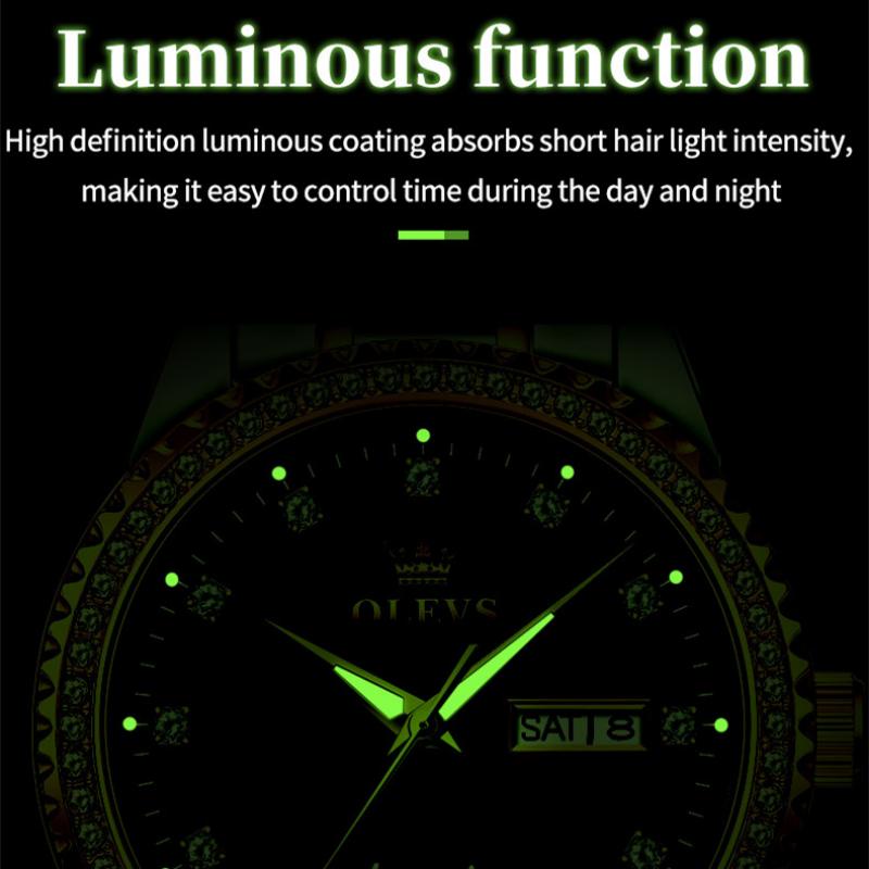 OLEVS Men's Watch Diamond Dial Business Luminous Mechanical Watch High-end Watch