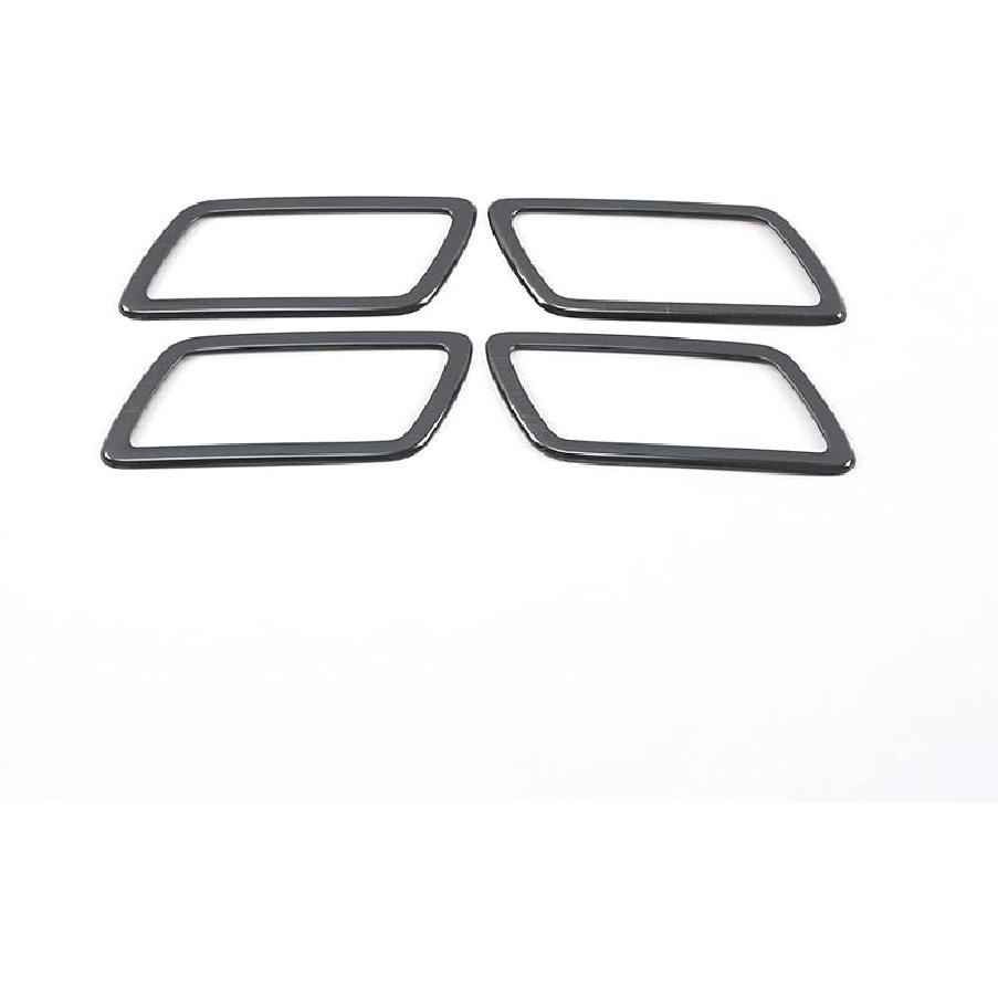 TEGENT Car Door Storage Box Cover Trim For Chevrolet Equinox 2018-2023 (Black Titanium) Stainless Steel 4PCS