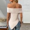 Women's  Slim Fit Sloping Shoulder Sexy Sweet Top T-shirt