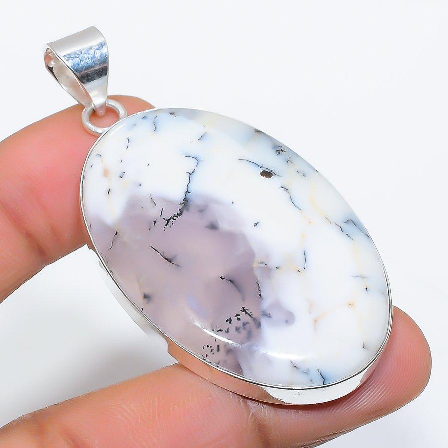 

Dendrite Opal Gemstone Handmade 925 Sterling Silver Jewelry Pendant 2.36 SU-9875
