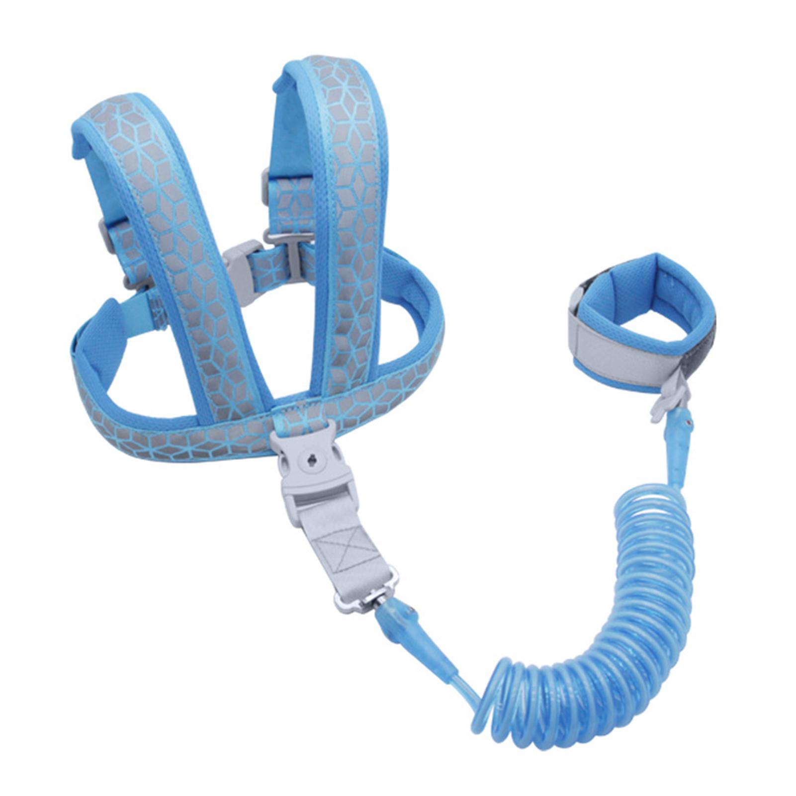 

Детские ремни безопасности для удерживания тяги, ремни безопасности для ходьбы на открытом воздухе с защитой от потери синий